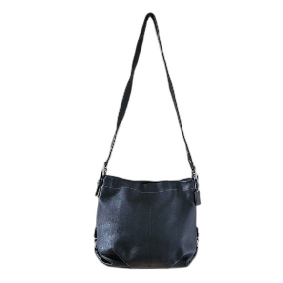 Coach Black Pebble Leather Shoulder Bag - Picture 4 of 10